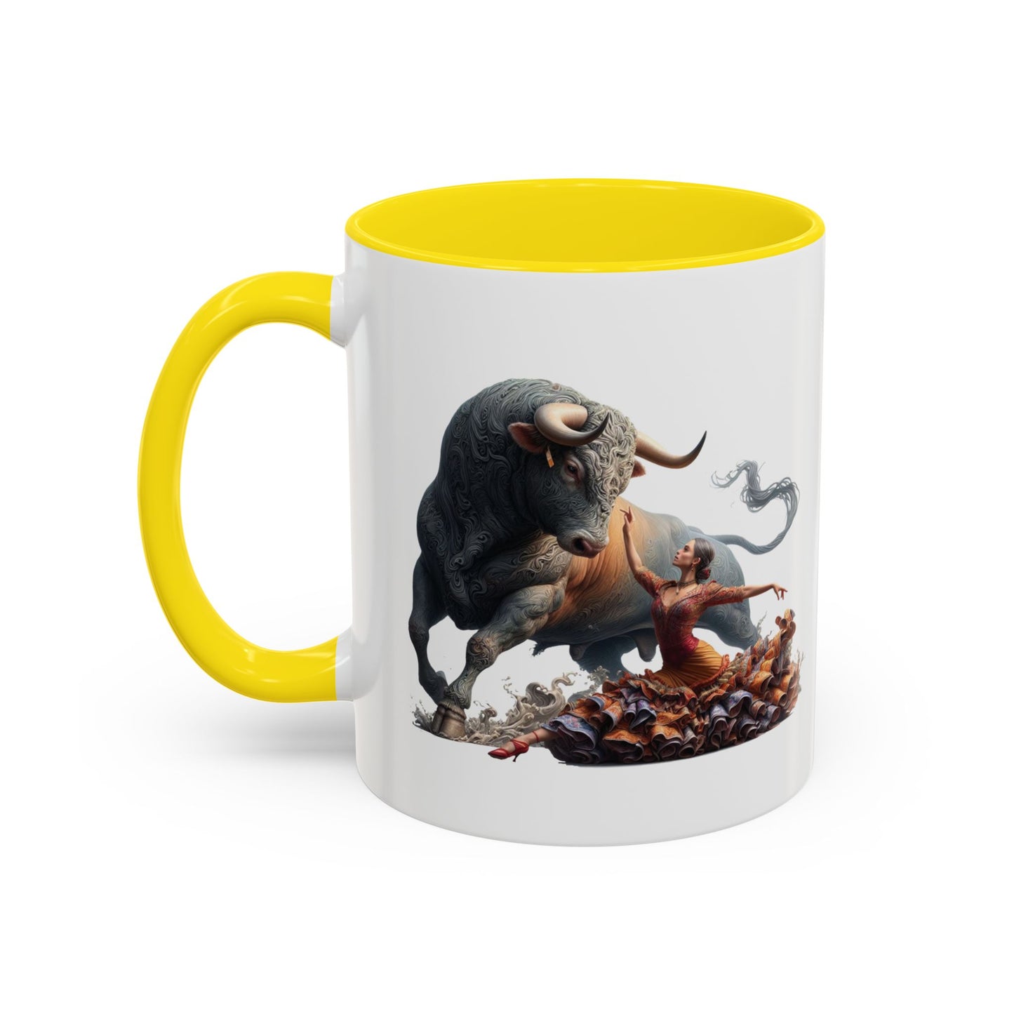 Kaffeetasse mit spanischer Kultur – Flamenco- und Fliesendesign 