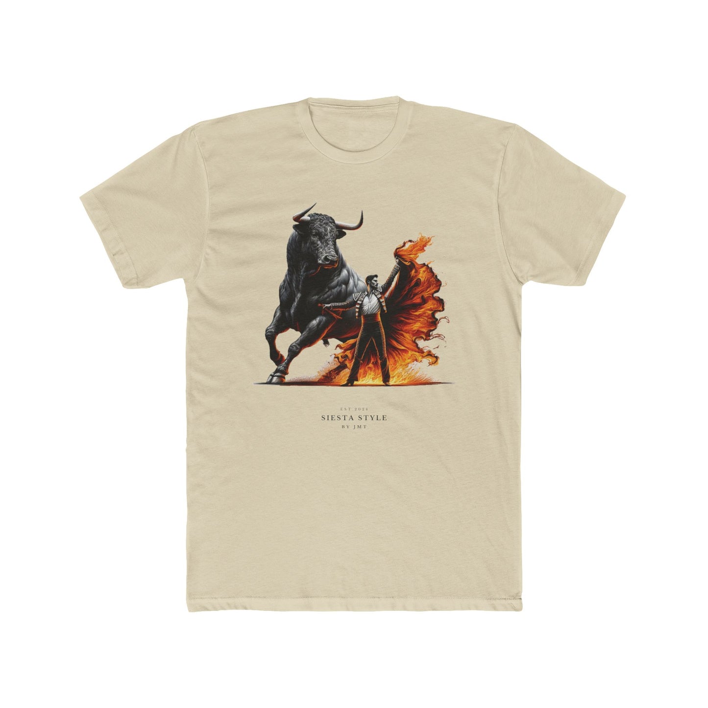 Bold Bull T-Shirt - Unisex Cotton Crew Tee with Fierce Design