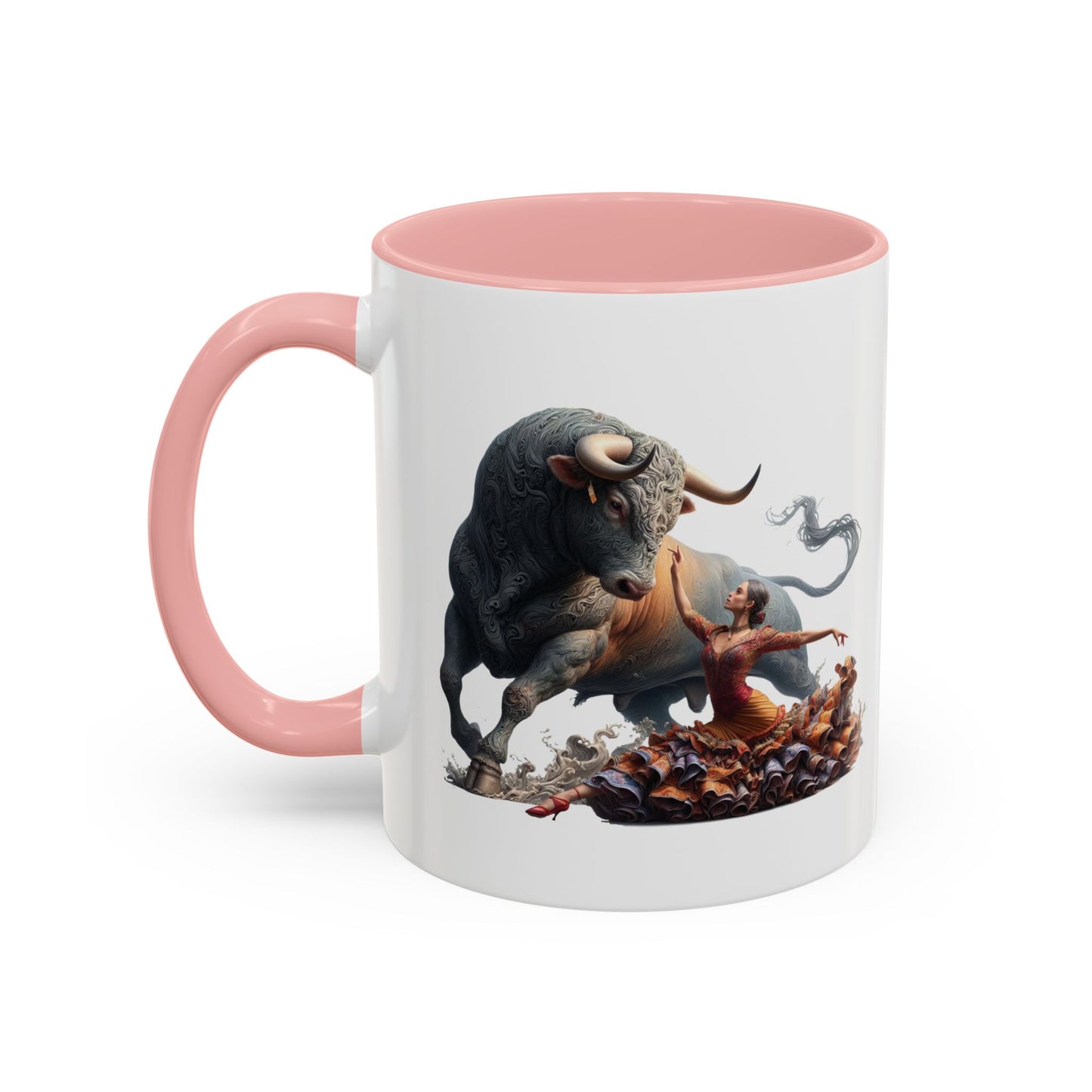 Kaffeetasse mit spanischer Kultur – Flamenco- und Fliesendesign 