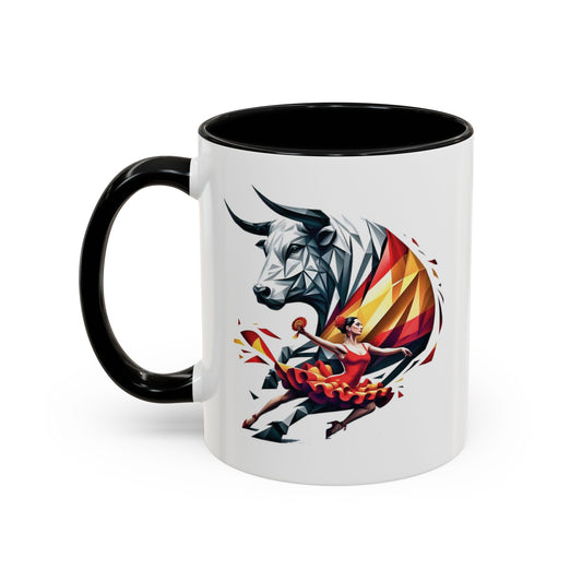 Kaffeetasse „Spanische Kultur“ – Flamenco- und Fliesendesign 