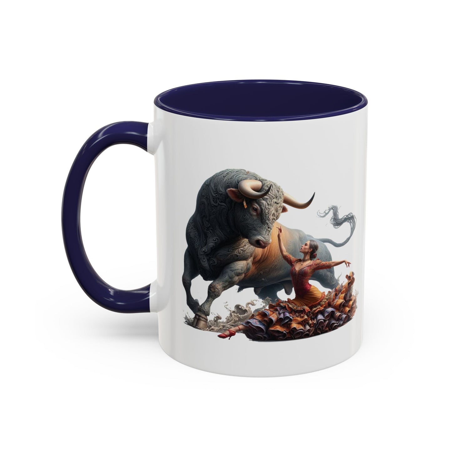 Kaffeetasse mit spanischer Kultur – Flamenco- und Fliesendesign 