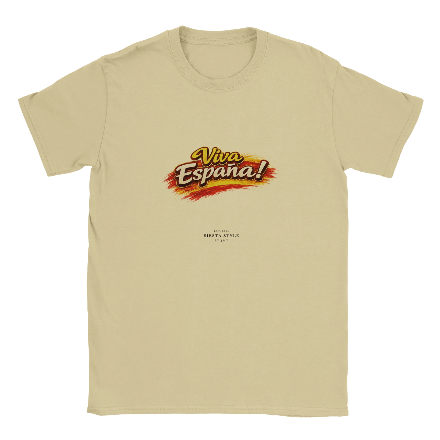 Nutural  travel t-shirt with “Viva España” Spanish typography design